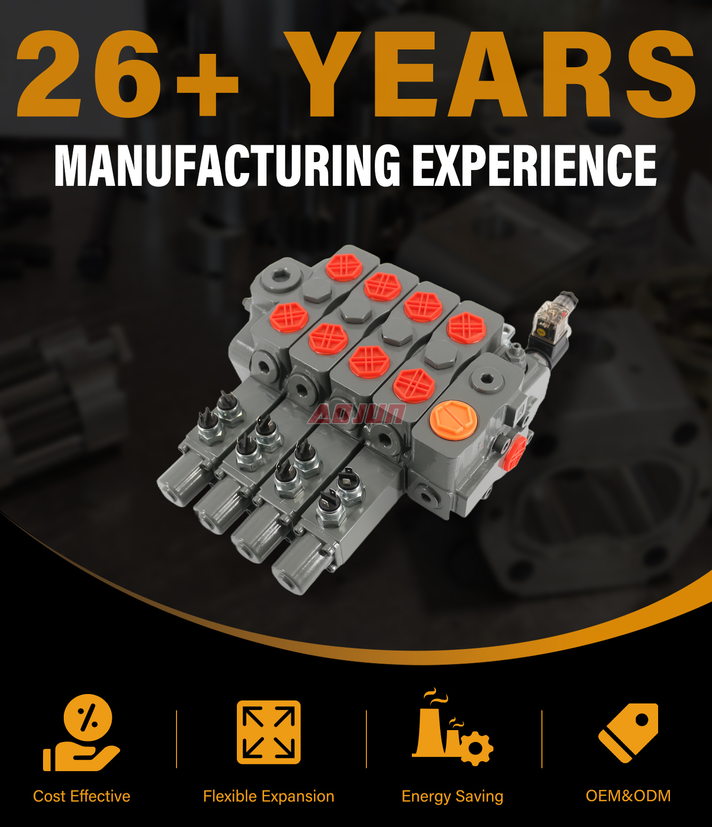 4 Spool Manual Sectional Directional Valve HSDLS180-Electric unloading valve detailed image